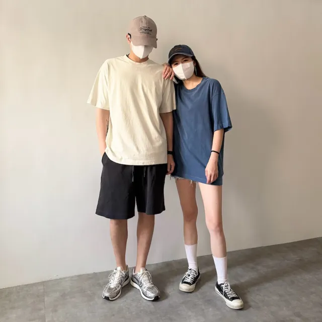【AMERO】男女裝 水洗素面短袖T恤(男裝 女裝 水洗 素面 短袖T恤 情侶裝)