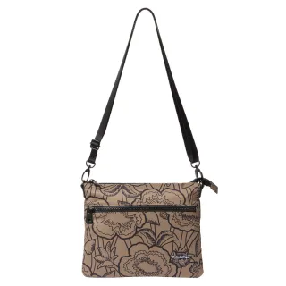 【Onitsuka Tiger】鬼塚虎 官方旗艦店 圖騰設計棕色側背包(3183B197-200)