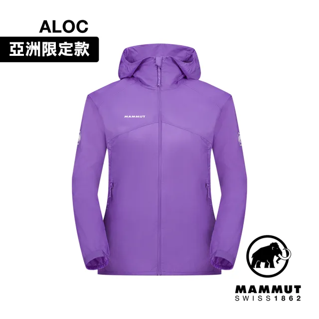 【Mammut 長毛象官方直營】Convey WB Hooded Jacket AF 輕量防潑水連帽風衣外套 薰衣草紫 女款 #1012-00540
