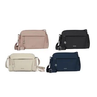 【Samsonite 新秀麗】MOVE 5.0 經典時尚輕量雙口袋記者包/斜背包/斜肩包/女包/側背包/單肩包(多色可選)