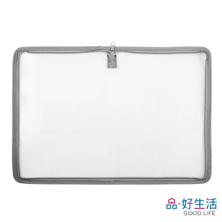 【GOOD LIFE 品好生活】暗色框A4透明拉鍊文件袋(日本直送 均一價)