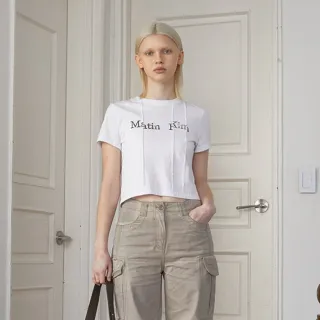 【MATIN KIM】解構LOGO短版上衣(白色)