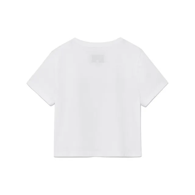 【MATIN KIM】解構LOGO短版上衣 短版T(白色)