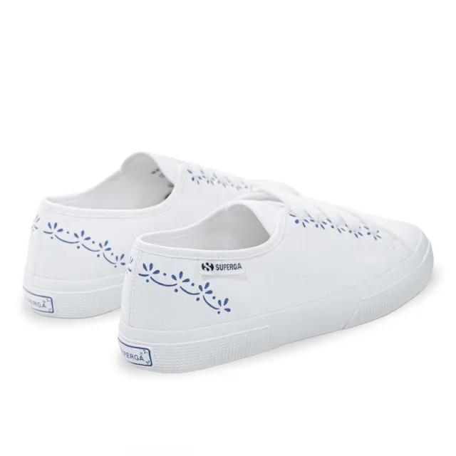 【SUPERGA】休閒鞋 女鞋 100週年限定款 3750 輕量系列 青花瓷 白藍陶瓷 S71473W-ACA