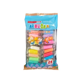 【PENROTE 筆樂】24色超輕黏土（袋裝）(輕黏土、美術畫材、學生用品)