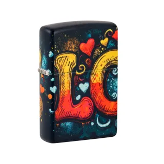 【Zippo】LOVE塗鴉防風打火機(美國防風打火機)