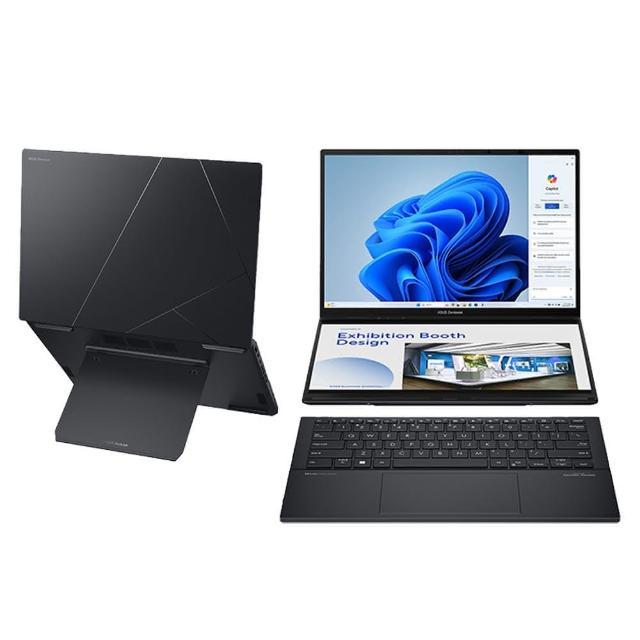 【ASUS】256G固態硬碟組★14吋Ultra 9輕薄AI筆電(ZenBook Duo UX8406CA/Ultra 9-285H/32G/1T/OLED/觸控)