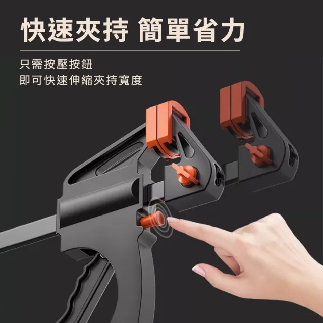 【MASTER】槍型快速夾 18吋固定夾具 拼板夾 萬用夾 木工夾具 雙向固定夾  618-CF18(裝潢家具 輕巧型)