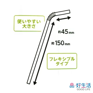 【GOOD LIFE 品好生活】粉彩飲料吸管（100支入）(日本直送 均一價)