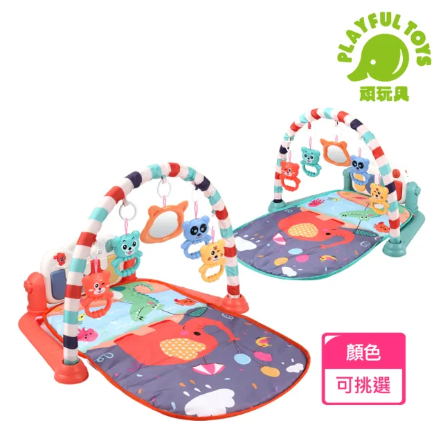 【Playful Toys 頑玩具】動物樂園嬰兒健力架(嬰兒 健力架 踢踢琴 腳踢琴 寶寶玩具)