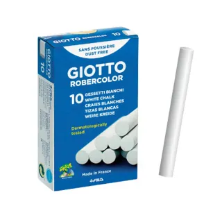 【義大利GIOTTO】無毒環保粉筆-白色10入/2盒入(抗敏感 少灰 安全)