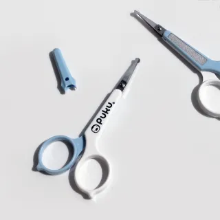 【PUKU 藍色企鵝】嬰幼兒安全剪刀(水色)