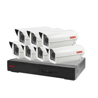 【SAMPO 聲寶】昌運監視器 監視器組合 8路7鏡 DR-TWEX3-8錄影主機 VK-TW2C98H 2百萬畫素紅外線攝影機