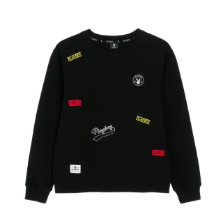 【PLAYBOY】不規則刺繡空氣層上衣(黑色)