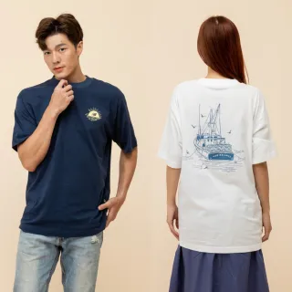 【NEW BALANCE】NB 插畫圖案短T/短袖上衣_男性_深藍/白_MT51923NNY_MT51923WT(美版 版型偏大)