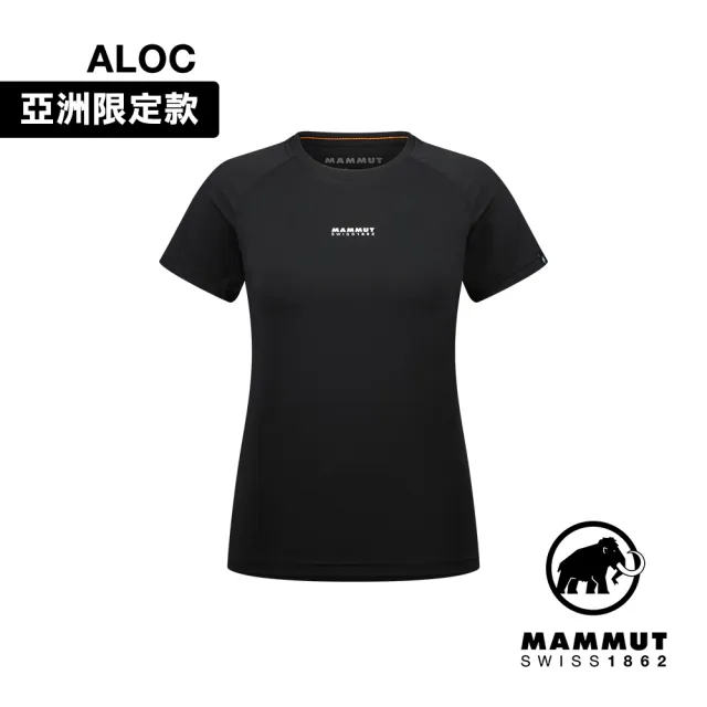 【Mammut 長毛象官方直營】QD Logo Print T-Shirt AF W 快乾LOGO短袖T恤 女款 黑PRT1 #1017-02022