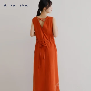 【a la sha】氣質腰綁帶背心洋裝