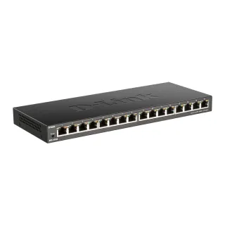 【D-Link】DGS-1016S 16埠 16port 1000Mbps Giga超高速乙太網路桌上型壁掛式無網管 金屬交換器(隨插即用)