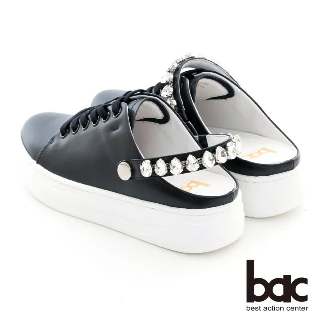 【bac】兩穿式大寶石穆勒懶人休閒鞋(黑色)