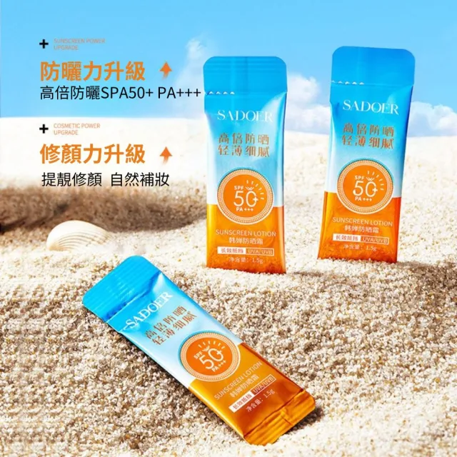 SADOER 韓嬋防曬霜50入/盒-二入組(SPF50+、防曬、提亮、護膚、隔離)