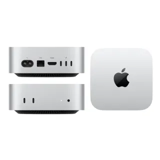 【Apple】2024 Mac mini M4晶片 10核心CPU與10核心GPU 16G/256G SSD/Gigabit 乙太網路(MU9D3TA/A)