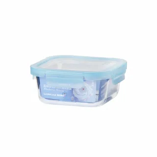 【LocknLock 樂扣樂扣】官方直營 藍莓慕斯耐熱玻璃保鮮盒 800ml/正方形