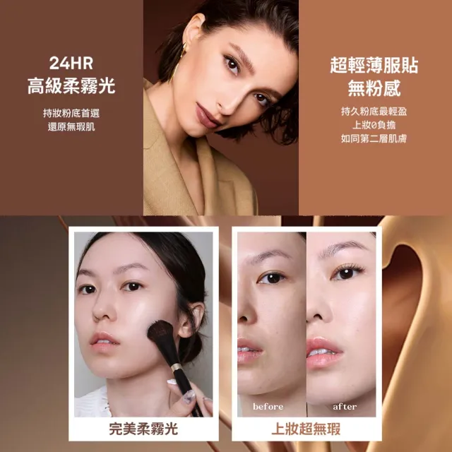 【Bobbi Brown 芭比波朗】持久無瑕底妝組(霧光持久粉底液30ml+冬蟲夏草精華亮膚持妝乳SPF25PA++ 40ml)