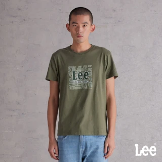 【Lee 官方旗艦】男裝 短袖T恤 / 方框印花 共三色 標準版型(LB502016ANL/LB502016K11/LB502016K14)