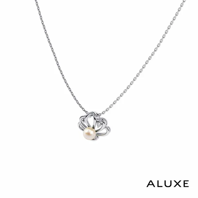 【ALUXE 亞立詩】10K金 天然淡水珍珠 珍珠項鍊 氣質貝殼 迪士尼 小美人魚系列 NNDL001