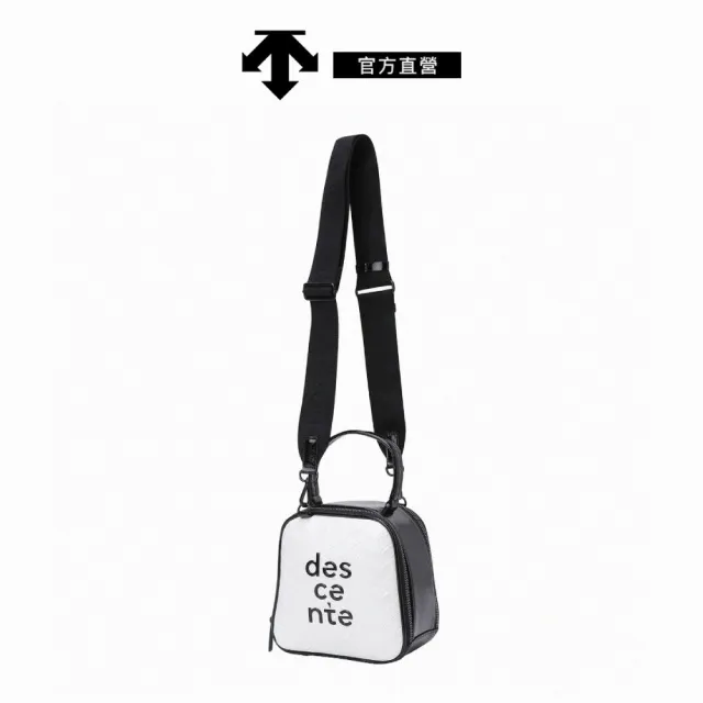 【DESCENTE】GOLF 迪桑特  女士 高爾夫側背包 方形立體包(白色)