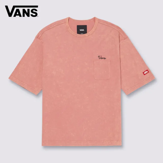 【VANS】官方旗艦 Tokyo Design Collective Washed Out 粉橘色短袖T恤