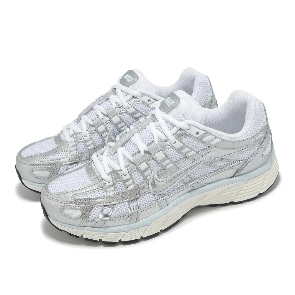 NIKE 耐吉】休閒鞋Wmns P-6000 女鞋銀灰拼接緩衝復古跑鞋(BV1021
