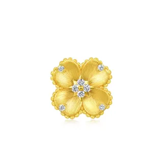 【點睛品】四葉心語 黃金鑽石串珠