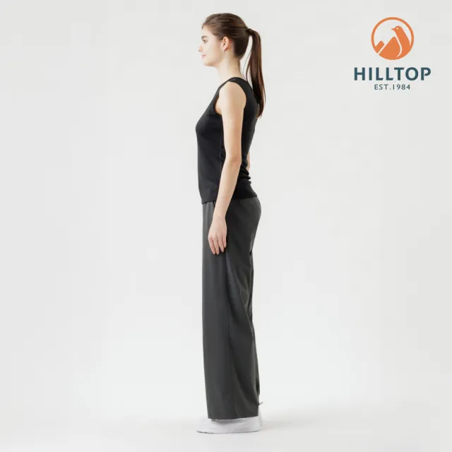 【Hilltop 山頂鳥】Polygiene抗菌吸濕快乾背心 女款 黑｜PS22XF04ECA0