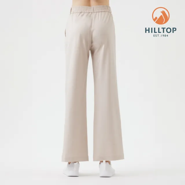 【Hilltop 山頂鳥】抗UV吸濕快乾防蚊彈性微喇叭長褲 女款 卡其｜PS07XFQ6ECN0