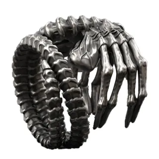 【ANGEL】龐克骷髏死神手抓個性立體設計戒指(槍黑色戒圍可選)