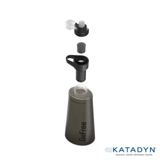 【KATADYN】BeFree AC 個人隨身濾水器加厚款 1.0L 經典黑 Black 8021403(馬布谷戶外)