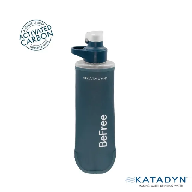 【KATADYN】BeFree AC 個人隨身濾水器 0.5L 岩石藍 Slate Blue 8021401(馬布谷戶外)