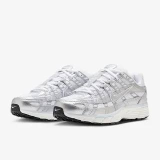 【NIKE 耐吉】運動鞋 休閒鞋 女鞋 W NIKE P-6000 氣墊 緩震 抓地力 皮革 白銀色(BV1021106)