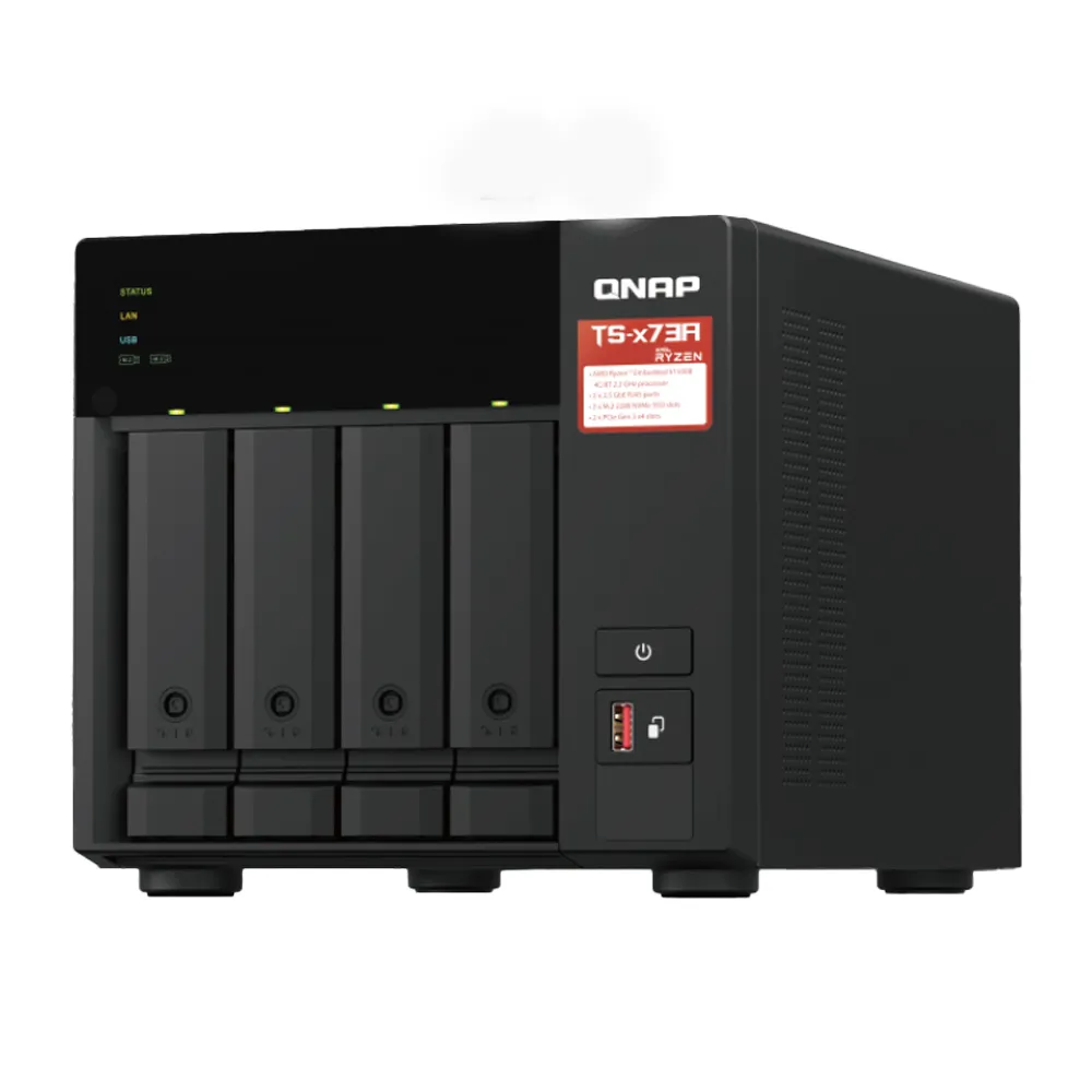 【QNAP 威聯通】搭 QM2-2P10G1TB SSD 10GbE 擴充卡 ★ TS-473A-8G 4Bay NAS 網路儲存伺服器