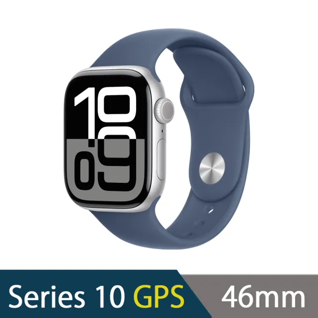 【Apple】Apple Watch S10 GPS 46mm(鋁金屬錶殼搭配運動型錶帶)