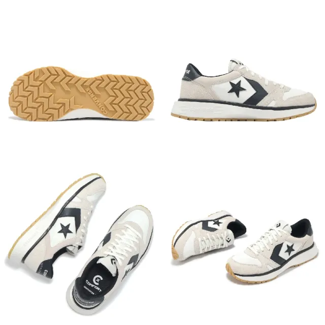 【CONVERSE】休閒鞋 Omni Trainer 男鞋 女鞋 米白 黑 麂皮 拼接 復古 情侶鞋(A13375C)