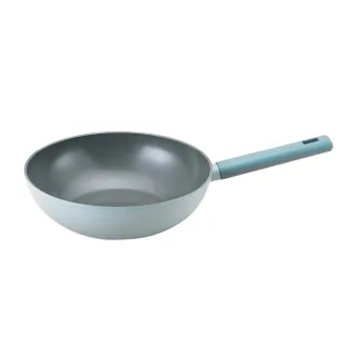 【LocknLock 樂扣樂扣】官方直營 ECO BLUE鍛造陶瓷不沾IH炒鍋28cm(IH可用鍋)