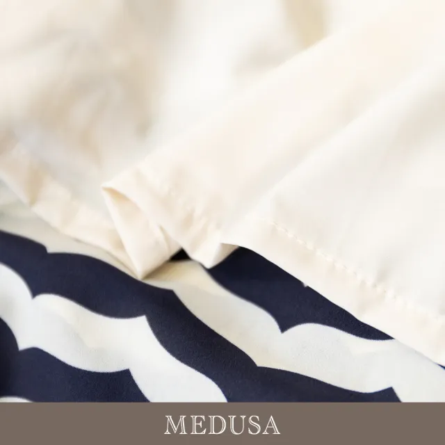 【MEDUSA 曼度莎】現貨-台灣製 藍色條紋雪紡寬褲（M-XL）｜女寬褲 雪紡寬褲 條紋長褲(601-5220B)