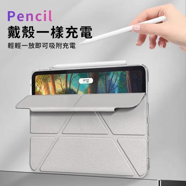 【YUNMI】2025 iPad 11 11吋/2022 iPad 10 10.9吋 帶筆槽搭扣保護殼 Y折支架 平板保護套 智慧休眠防摔皮套