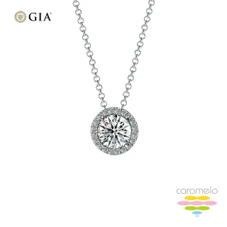 【彩糖鑽工坊】GIA 鑽石 1克拉 F成色 14K 鑽石項鍊(天然鑽石 3EX+八心八箭)