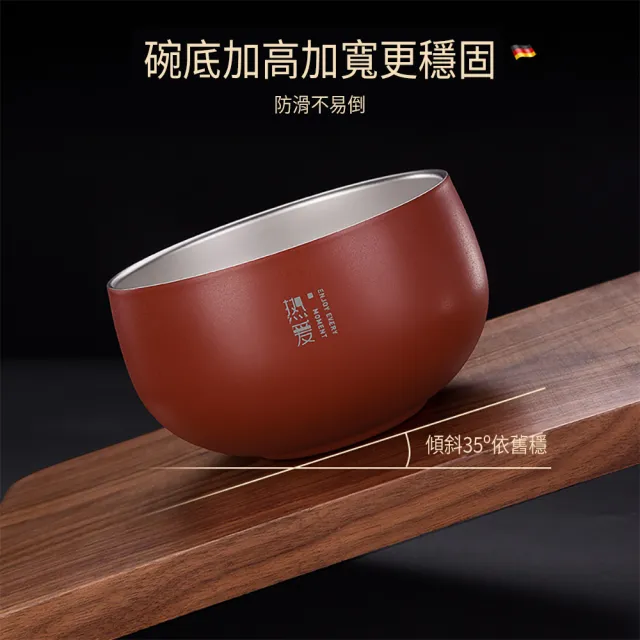 【媽媽咪呀】頂級316不鏽鋼雙層隔熱碗12cm標準款(防摔碗 不銹鋼餐碗 飯碗 湯碗 碗公)