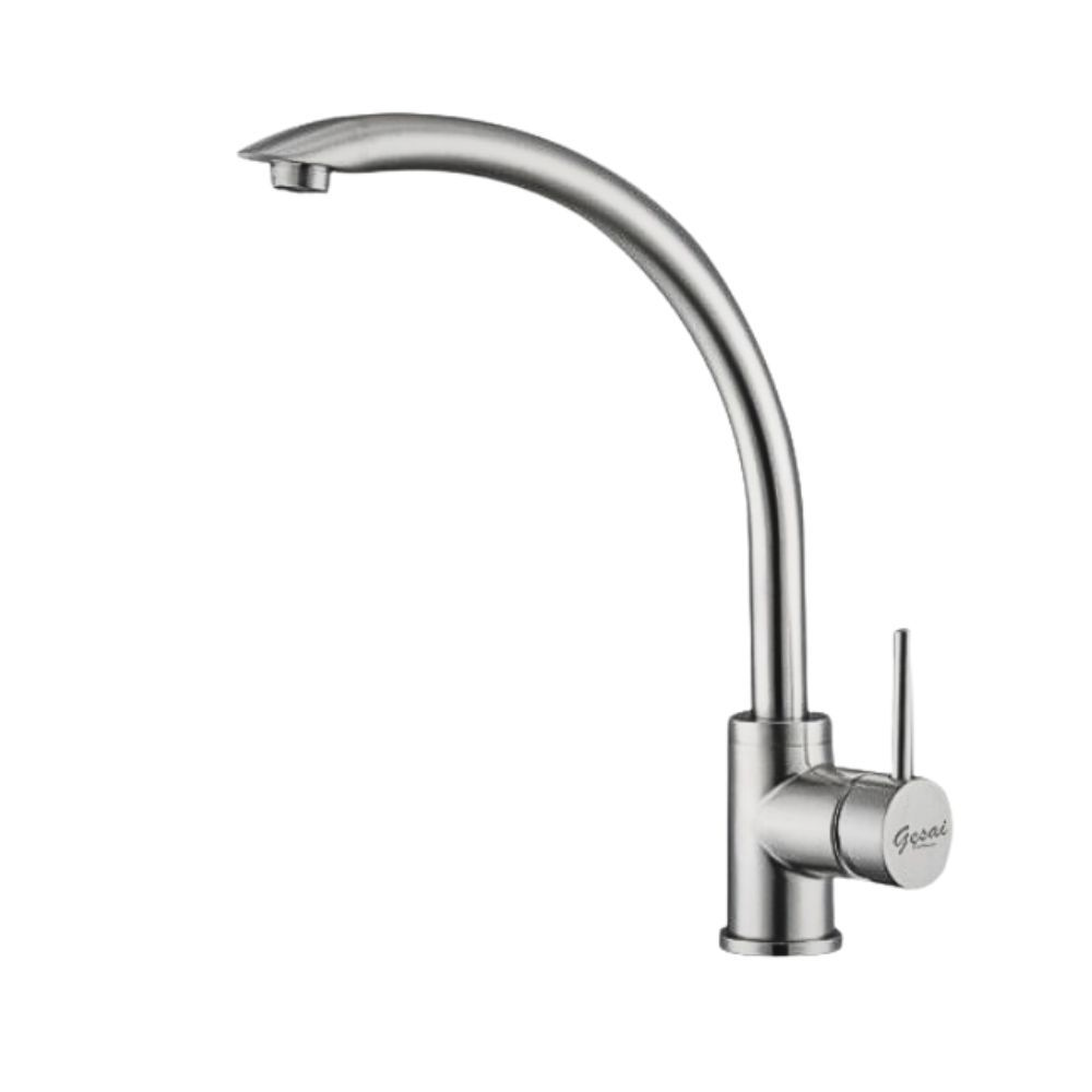 【GESAI 格賽】無鉛304不鏽鋼廚房龍頭T-1102-LT5(可配合安裝兩用水龍頭/洗手台龍頭/無鉛龍頭/廚房龍頭)