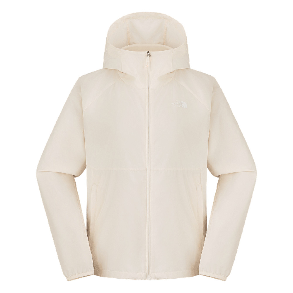 【The North Face】TNF 休閒 UPF防曬防風外套 W FLYWT WIND JACKET - AP 女 米白(NF0A8EXDQLI)
