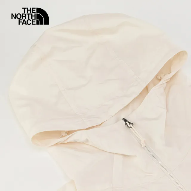 【The North Face】TNF 休閒 UPF防曬防風外套 W FLYWT WIND JACKET - AP 女 米白(NF0A8EXDQLI)